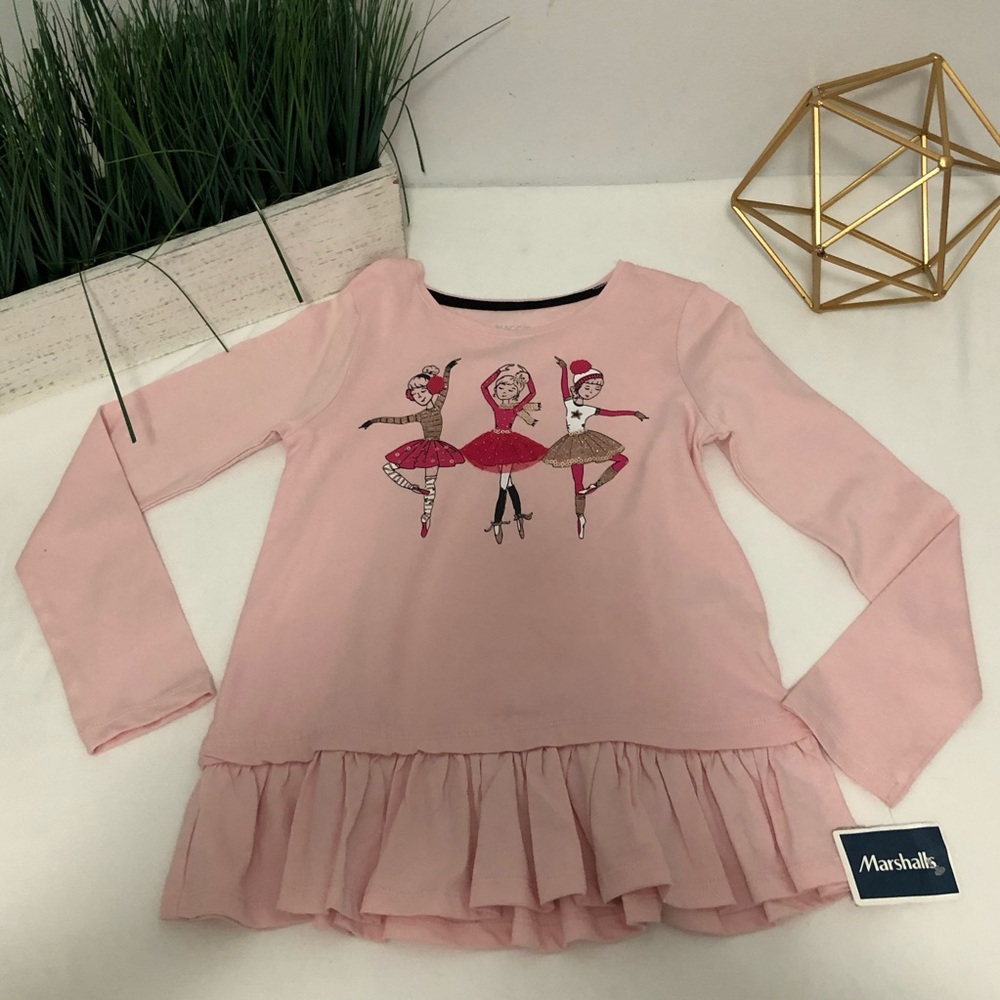 Maggie & Zoe Pink Ballerina Long Sleeve Top